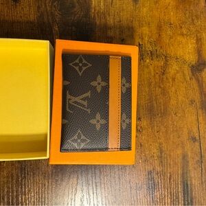 Louis Vuitton Brown and Tan Key & Card Holder